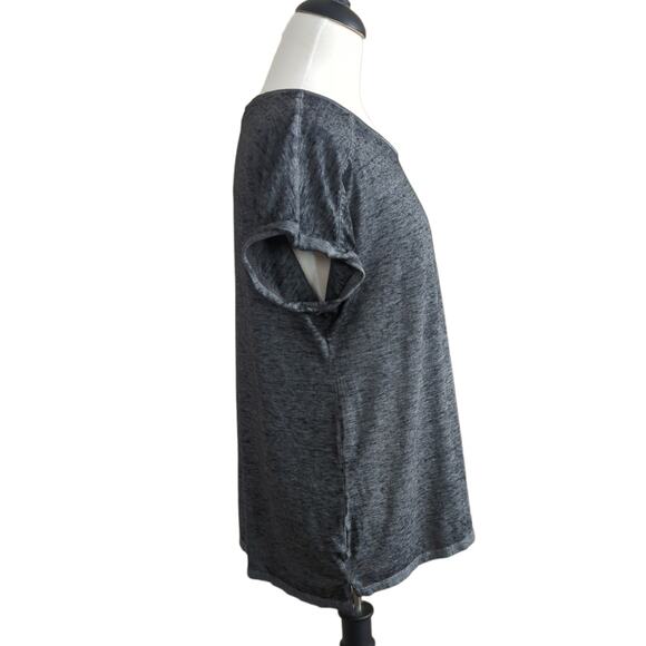 Style&co. Black Burn Out Tee with pocket Size PXL - Picture 2 of 3